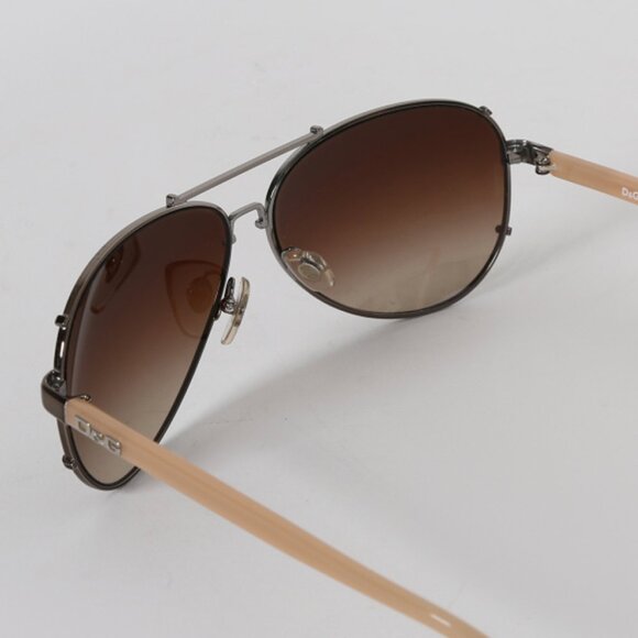 Dolce And Gabbana Pilot Aviator Beige Sunglasses Women's Fit 6047 w/Box & Bag - Picture 4 of 15
